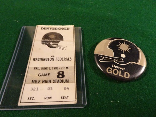Vintage USFL Denver Gold COLLECTION Helmet LOGO'S 1ST YEAR & MORE! - Picture 2 of 9