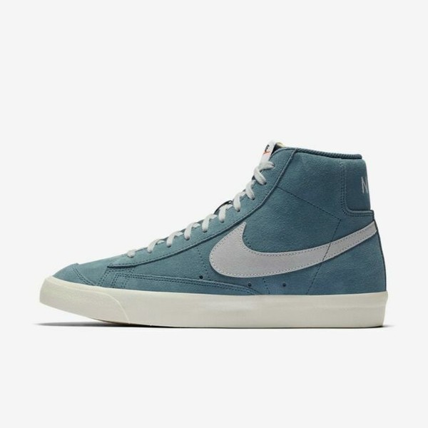 blue suede nike blazers