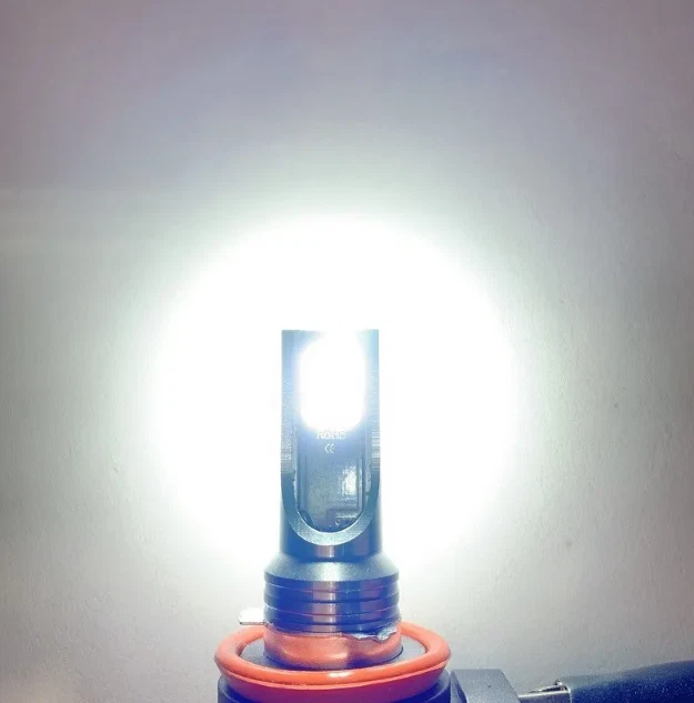 2x Ampoules Voitures Feux Phares Bulbs Cars White H11 H9 H8 LED 6000k Blanc Pur - Bild 3 von 4