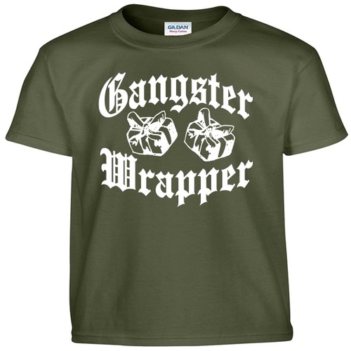 Funny Christmas Gangster Wrapper T Shirt Gangsta Hip Hop Thug Life Shirt - Picture 15 of 16