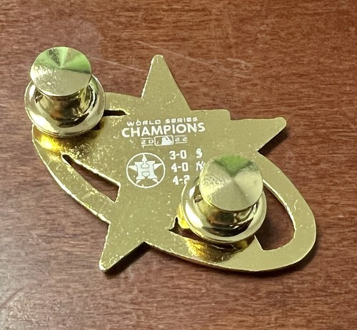Houston Astros 2022 World Series Champions Space City Connect Logo Lapel Pin - Picture 2 of 4