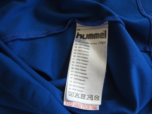 Floorball Mens Jersey Hummel Blue Shirt Lyngby FF Team Denmark #79 Size L Kit - Picture 4 of 6