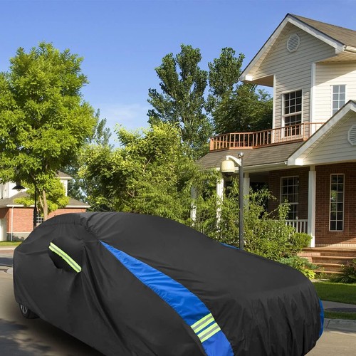 Cubierta Completa Coche Impermeable Todo Clima Protección Lluvia Nieve Anti Arañazos 178-185" - Imagen 8 de 11