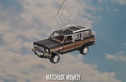 Black Vintage Style 1981 Custom AMC Jeep Wagoneer Limited 4x4 Christmas Ornament - Picture 6 of 11