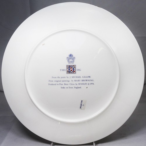 DOG PLATE by Aynsley Plate 10.75" NEW IN BOX by Michael Gillow made in England - Picture 8 of 9
