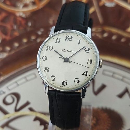 Vintage Watch USSR RAKETA 2609.HA White Dial Soviet Wristwatch 19 Jewels - Picture 5 of 23