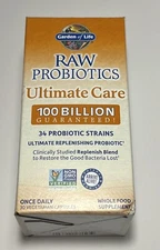 Garden Of Life Raw Probiotics Ultimate Care 100 Billion 30ct Exp 4/2026+