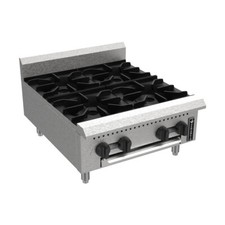 Venancio USA PHP24G-CT 24"  Countertop Gas Hotplate with (4) Burners, Manual ...