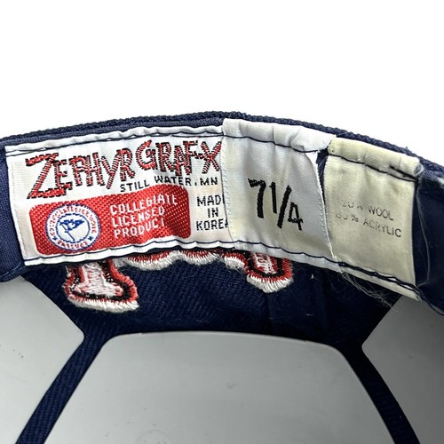 Vtg Zephyr Graf-X KU Kansas Jayhawks Fitted Hat 7 1/4 Embroidered NCAA Cap EUC - Picture 7 of 11