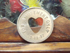 1937 Heart Cut Out Love Token "For Amusement Only" 10-12-37