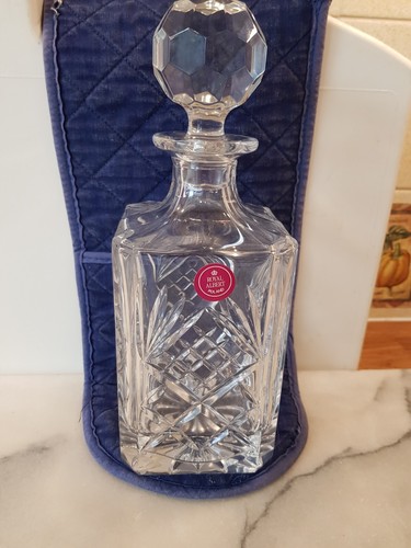 Royal Albert Kristallkaraffe aus geschliffenem Glas H25 cm x B10 cm x Bt 1,8 kg sehr guter Zustand ohne Chips 