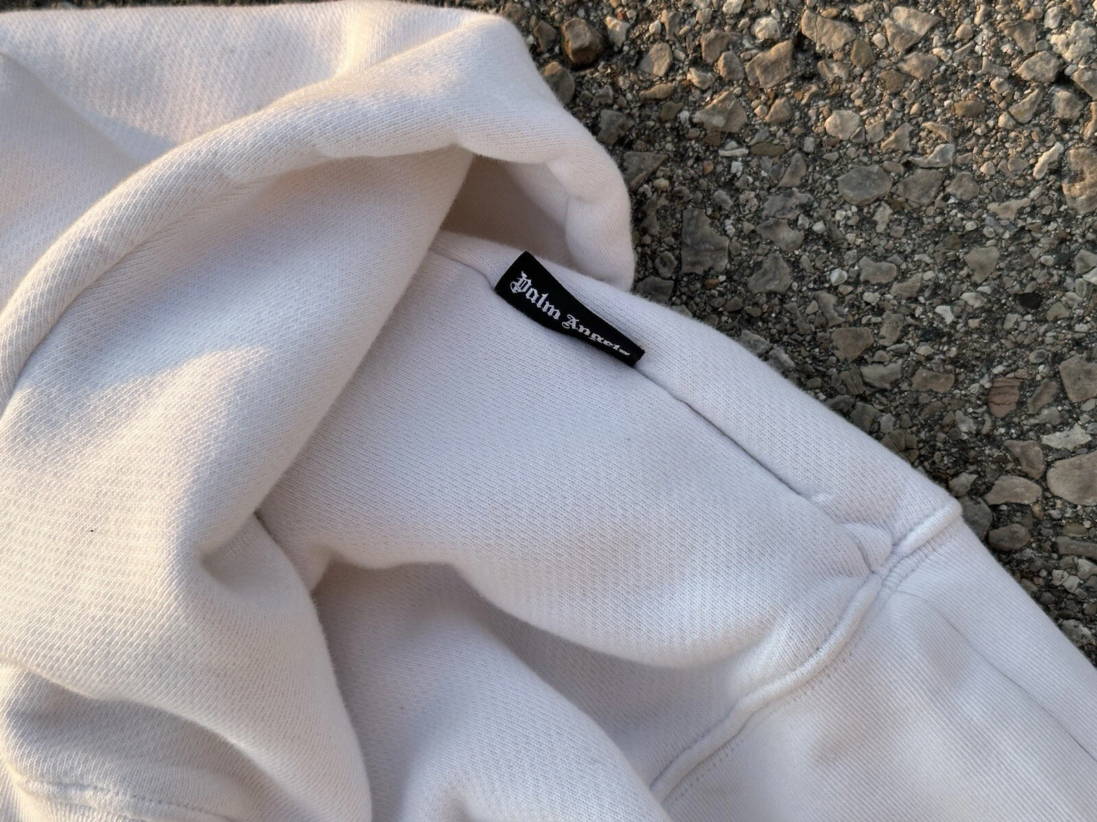 AUTENTICA Felpa con Cappuccio Palm Angels X Smile Logo Bianca Taglia S M