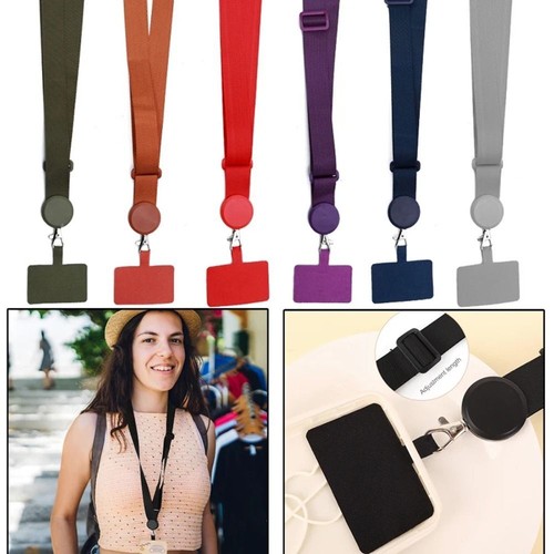 2PCS Anti-lost Mobile Phone Lanyard with Tether Tab Neck Strap Men Women