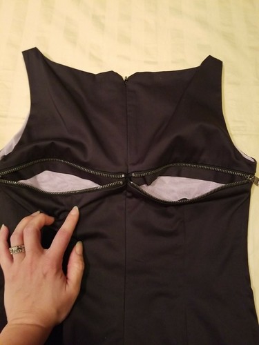 NEW Marc New York Andrew Marc Black A-Line Sleeveless Zip Closure Dress Womens 2 - Picture 12 of 12