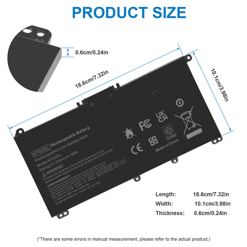🧡LOT HT03XL Battery For HP Pavilion 14-DF 15-DA 17-CA L11119-855 L11421-421 NEW - Picture 7 of 11