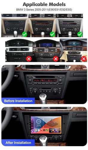 8 Core Car Radio for BMW 3 Series E90 E91 E92 E93 2006 -2012 Carplay Andriod DSP - Picture 2 of 37