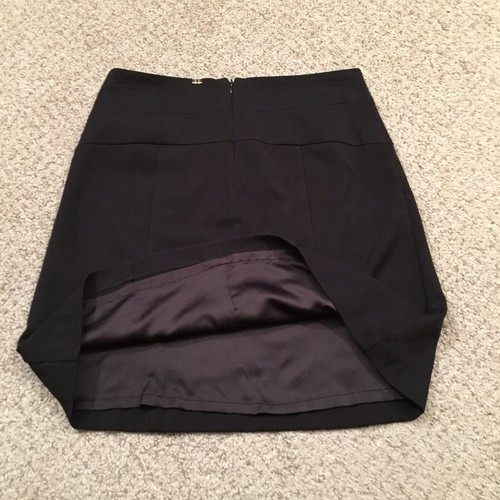 Elle A-Line Skirt Size 2 Knee Length Lined Black - Picture 8 of 11