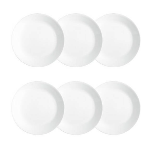 Corelle Classic Winter Frost White 8.5" Lunch Plate, Set of 6 - Picture 3 of 4