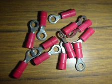 12 New Sta-Kon Ring Terminal Insulated Red Panduit 22-18 1-2 Wire End Connector