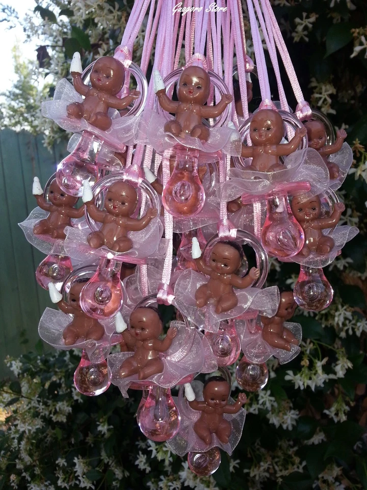 Pacifier Necklaces African American Baby Shower Game Favors Prizes U-Pick Colors - Image 4 of 4