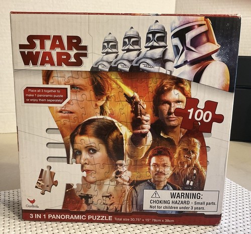 Star Wars Panoramic Puzzle 3-in-1 ( Size 30.75x15) 48 Pieces By Cardinal Ind - Picture 1 of 4
