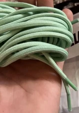 Meerkat light stretchy Snowboard Boot Laces 99” Round pastel Pistachio Green