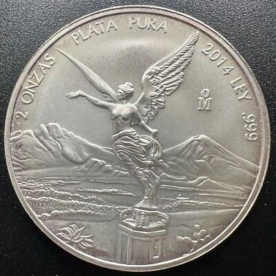 2014 2 oz Silver Mexican Libertad Key Date Low Mintage only