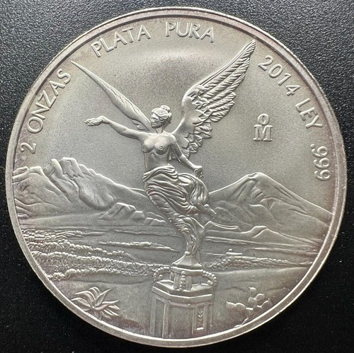 2014 2 oz Silver Mexican Libertad Key Date Low Mintage only 9,000 - Picture 1 of 2