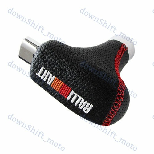RALLIART Universal Black Leather Automatic Transmission Shift Knob MITSUBISHI - Picture 4 of 7