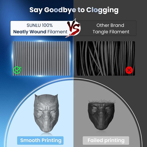 SUNLU 10KG PLA+ Grau 3D Drucker Filament 1.75mm PLA Plus,For most FDM 3D Printer - Photo 4/13
