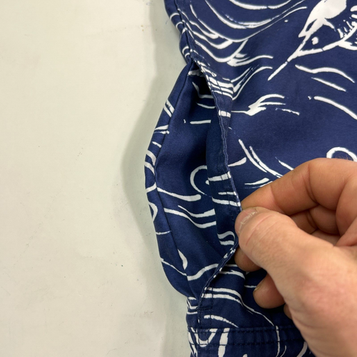 Nautica swim trunks Men xl blue sailfish graphic lining pockets - Picture 9 of 11