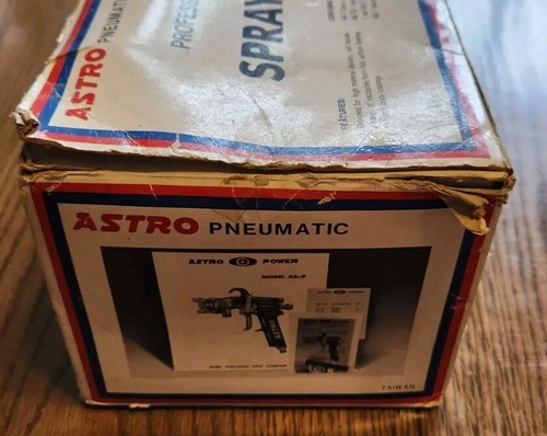 Astro Power AS-7 Pneumatic Air Professional Auto Body Paint Spray Gun In Box - Picture 17 of 17