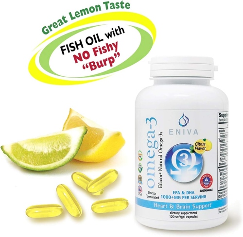 Eniva Omega-3 Fish Oil High EPA/DHA Premium Fish Oil Daily Supplement 2 Pack (24 - Picture 8 of 12