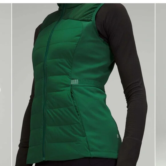 New Lululemon Down For It All Vest Everglade Green Size 6-LW4BY8S