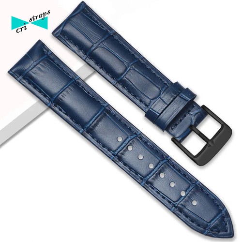 cinturino orologio in pelle coccodrillo blu marrone nero 12 14 16 18 20 22 24 mm - Imagen 24 de 40