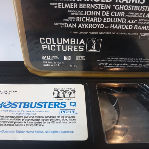Ghostbusters Clamshell VHS Rating Error Misprint 1987 Columbia Tristar - Picture 3 of 10