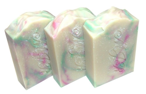 Raspberry Peppermint Goat Milk Soap by MJR Soaps - Picture 2 of 9