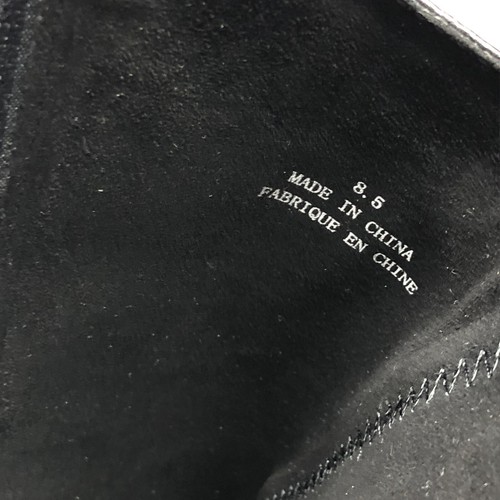 Jeffrey Campbell Bestride Chunky Block Knee High Leather Boots 8.5 Black Zip - Picture 14 of 16