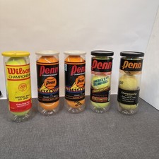 Vintage Penn And Wilson Championship Tennis Balls 4 containers are sealed