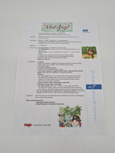 HABA Schatzjagd 2003 Kinder Wettlauf Gedächtnisspiel 2 - 4 Spieler ab 7 Jahre - Bild 5 von 6