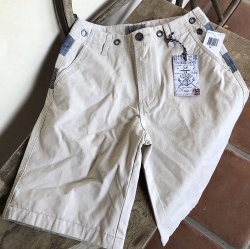 THIRD & ARMY Dry Goods Los Angeles Nautical Khaki Chino Board Shorts Boys 12 NEW - Picture 2 of 12