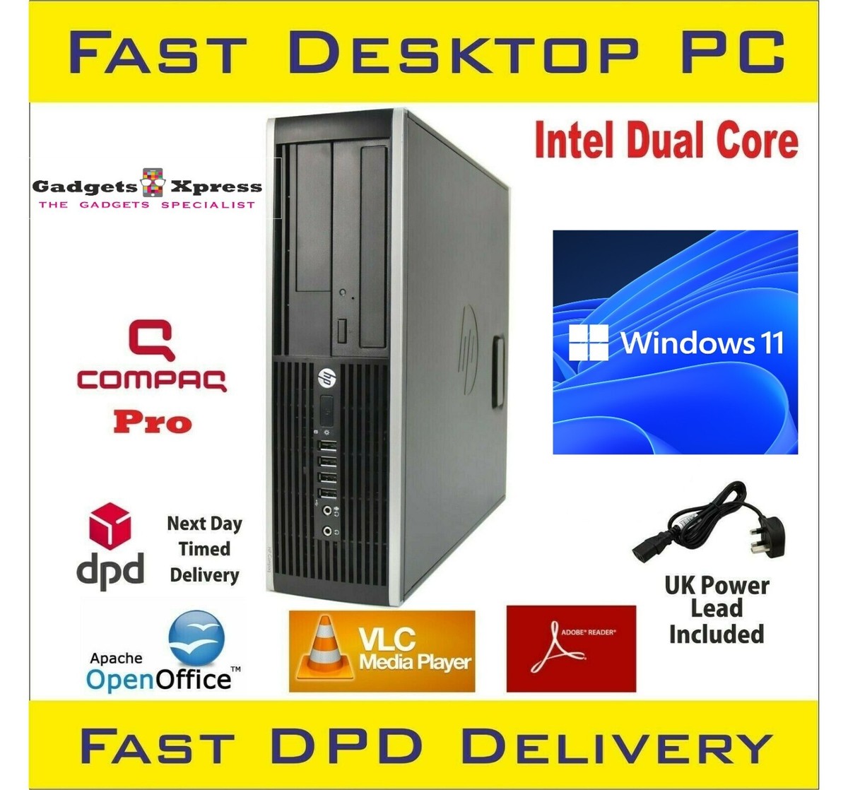 LATEST Windows11 PC HP Compaq Pro 6300 SFF Dual Core 8GB RAM 500GB HDD Desktop | eBay LATEST Windows11 PC HP Compaq Pro 6300 SFF Dual Core 8GB RAM 500GB HDD Desktop | eBay