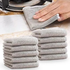 Multipurpose Wire Dishwashing Rags for Wet and Dry Multifunctional Double Layer 