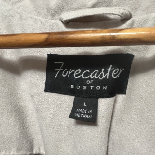Vtg FORECASTER of BOSTON Hooded Parka Womens L Microsuede Brown Chore Coat Lined - Picture 14 of 23