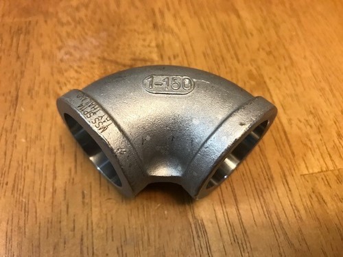 1" 90 Degree Elbow T-316 Stainless Steel #150 Socket Weld NEW Open Box