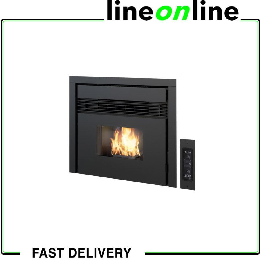 Inserto para chimenea de pellets 7,5 kW Punto Fuoco Prezzemolo - negro textura
