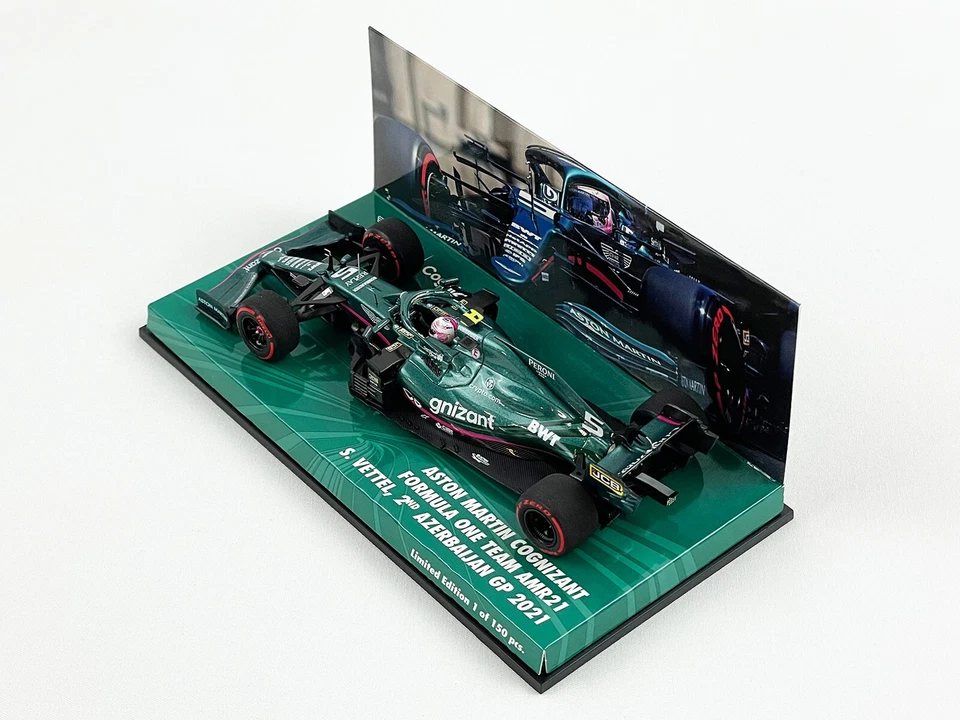 Aston Martin F1 AMR21 #5 Sebastian Vettel 2nd Azerbaijan GP 2021 1:43 MINICHAMPS - Image 3 of 4