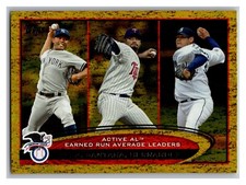 2012 Topps Mariano Rivera Johan Santana Felix Hernandez Gold Sparkle #232