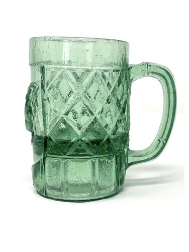 4 SELTENE antike mexikanische PULQUE PULQUERIA Tassen Tarro Chivato grünes Glas 5 Zoll Rarität - Bild 9 von 11