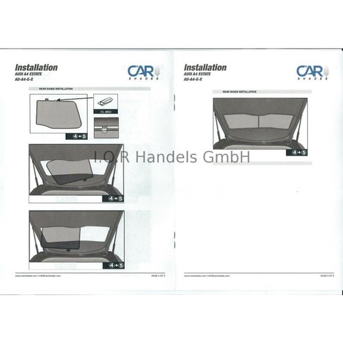 Protector solar para Audi A4 Avant (B5) año 1994-2001, embellecedores traseros + luneta trasera - Imagen 4 de 11